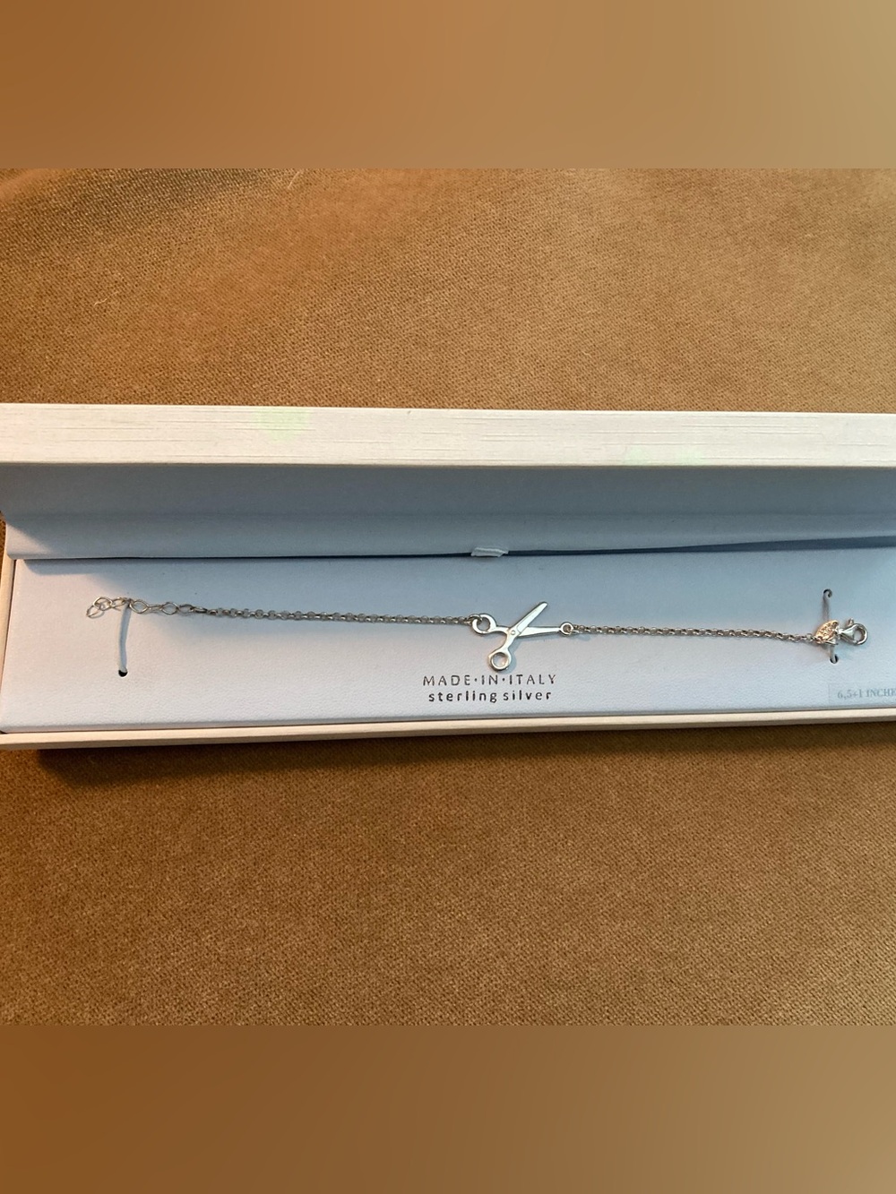 Sterling Silver Scissors Bracelet, NIB